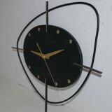 Wall clock "Flash transistor" 60's metal