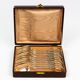 Box of 11 small spoons in Marly style CL in silver-plated metal – late 19th century