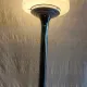 Table lamp in Bauhaus style with chrome metal and opaline globe - mid 20th century.