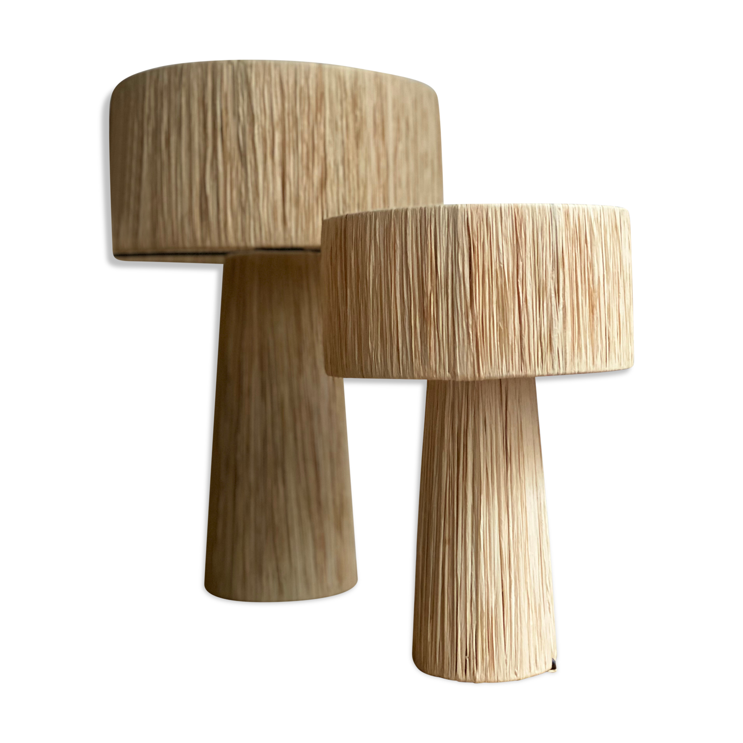 Minimalist rattan bedside lamp