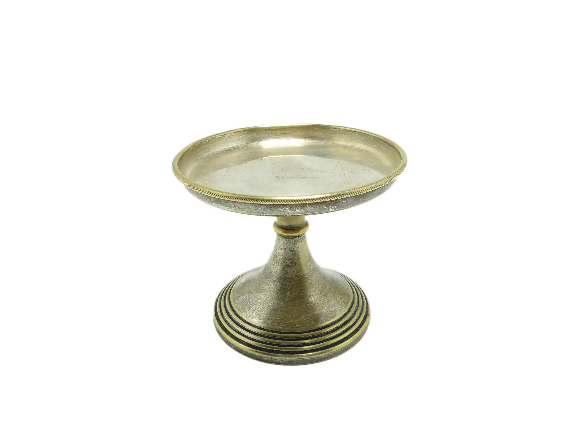Sugar bowl, Art Deco, silver-plated brass, glass, Poland, 1930s.