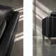 Vintage Mid-Century Danish Modern Two-Seater Black Leather Sofa, 1970s
