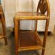 Pair of bedside bamboo rattan night tables