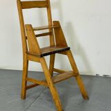 Chaise d'escalier de bibliothèque métamorphique esthétique vintage, années 1930