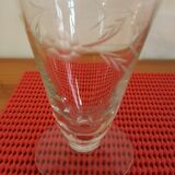 6 Verres ancien  soufflé et ciselé