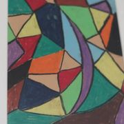 Média mixte suédoise/Pastel à l'huile sur panneau – “Ritad 66” par Ann Wazzgren