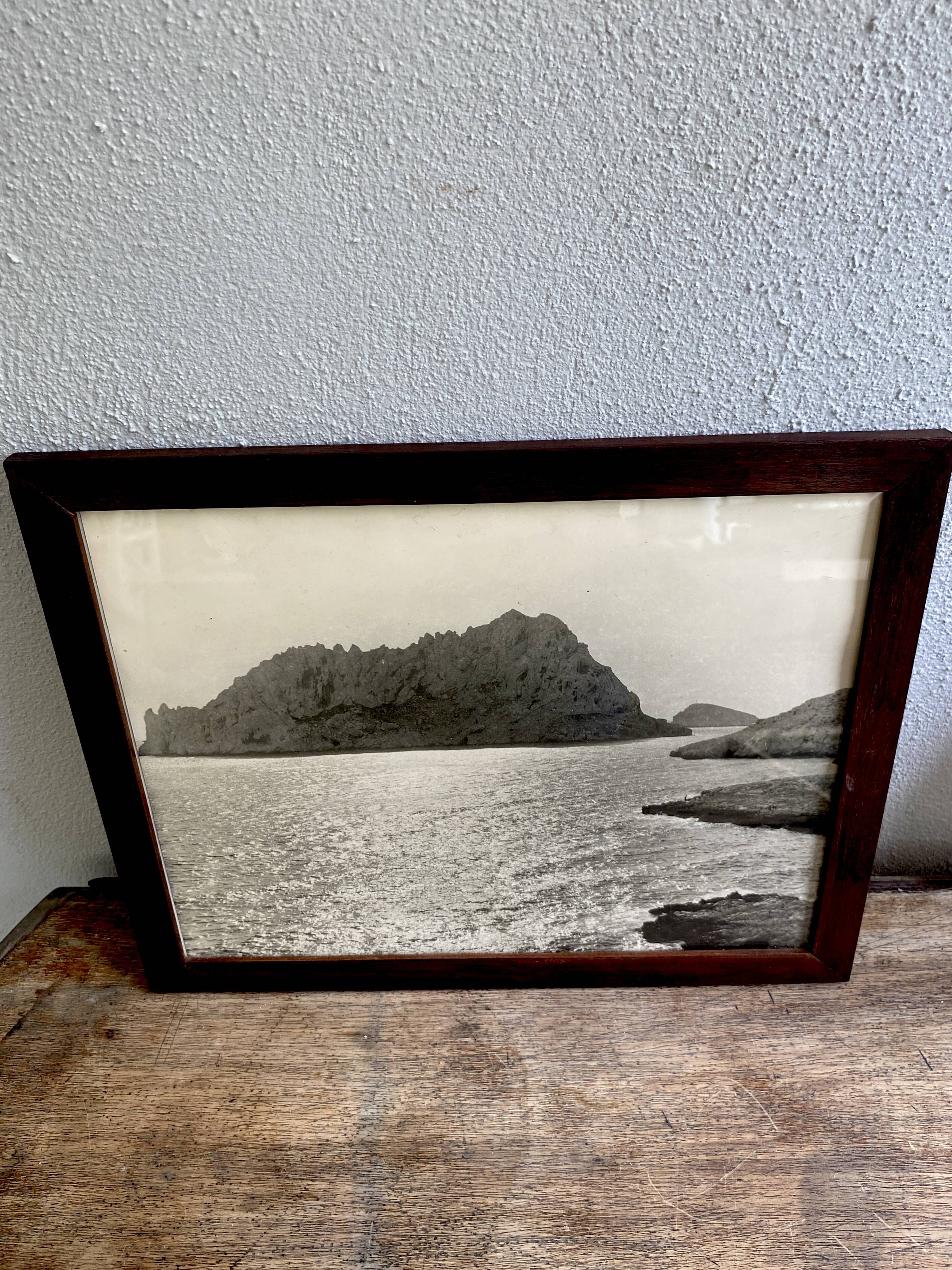 Old photo under glass