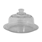 Plat et sa cloche en verre Arcoroc