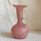 Pink glass paste vase