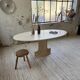 Travertine dining table 1970 Italy Tobia Scarpa