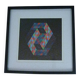 Tableau Vintage Art Optique - Victor Vasarely - Frame 40x40cm