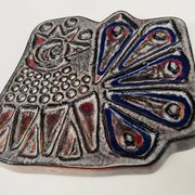 Vintage Scandinavian wall ceramic – Stylised hen – 1960s