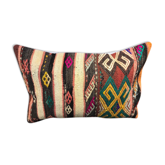 Hand Knotted Turkish Kilim Rug Cushion 40x60cm