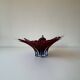 Important Murano blown glass centrepiece – Ruby red and blue