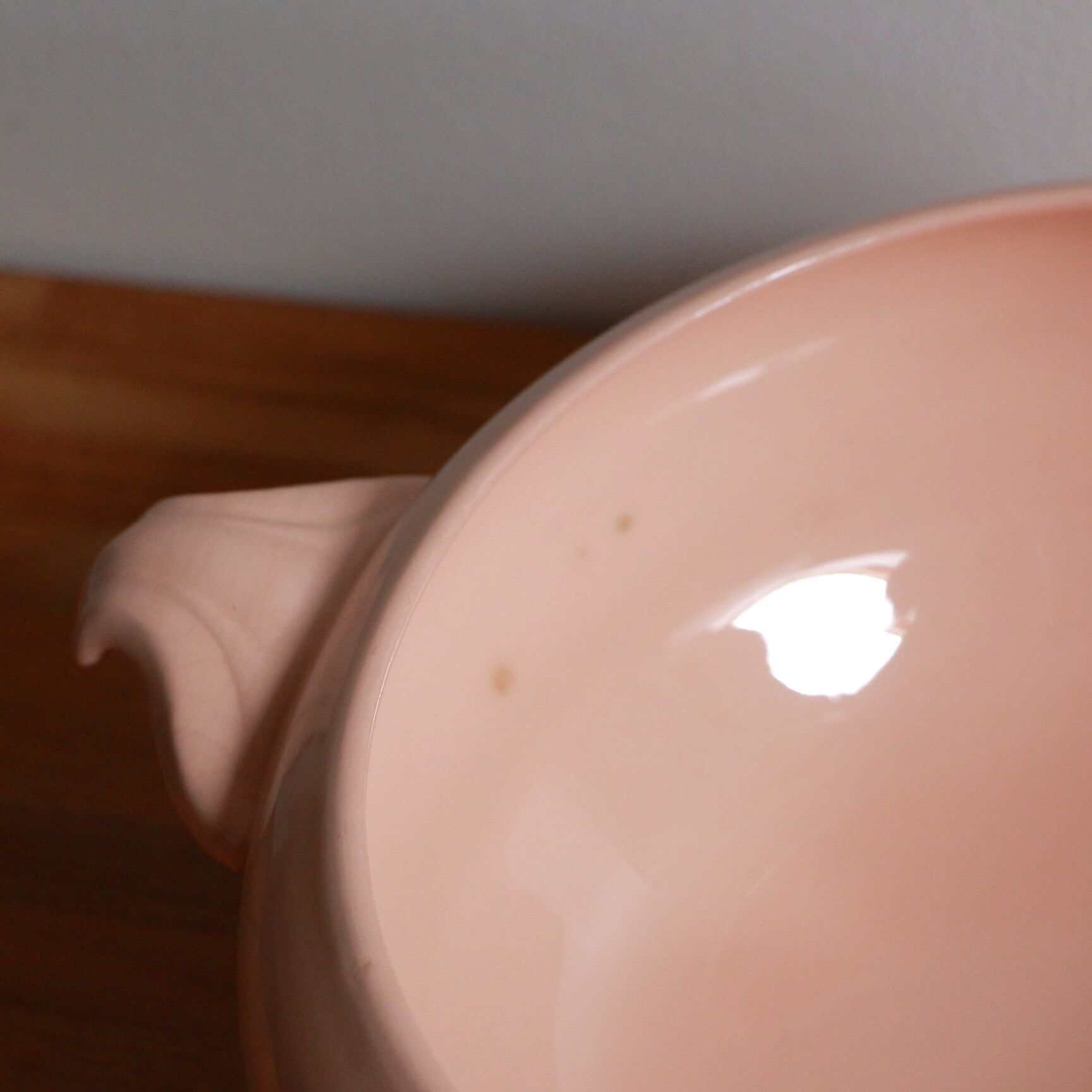 Pink Digoin soup bowl