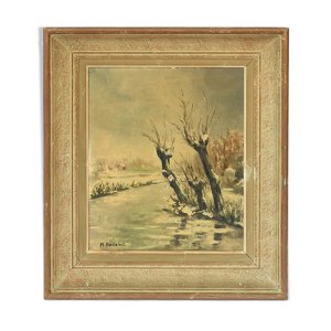 Huile sur toile Paysage