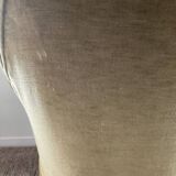 70s toad armchair in green velvet