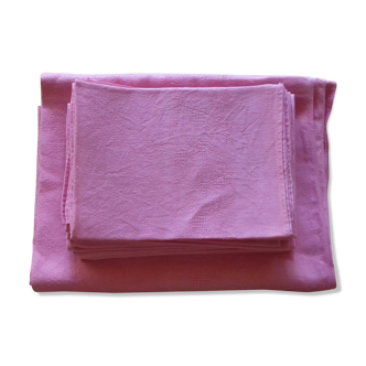 Tablecloth with 12 damask napkins