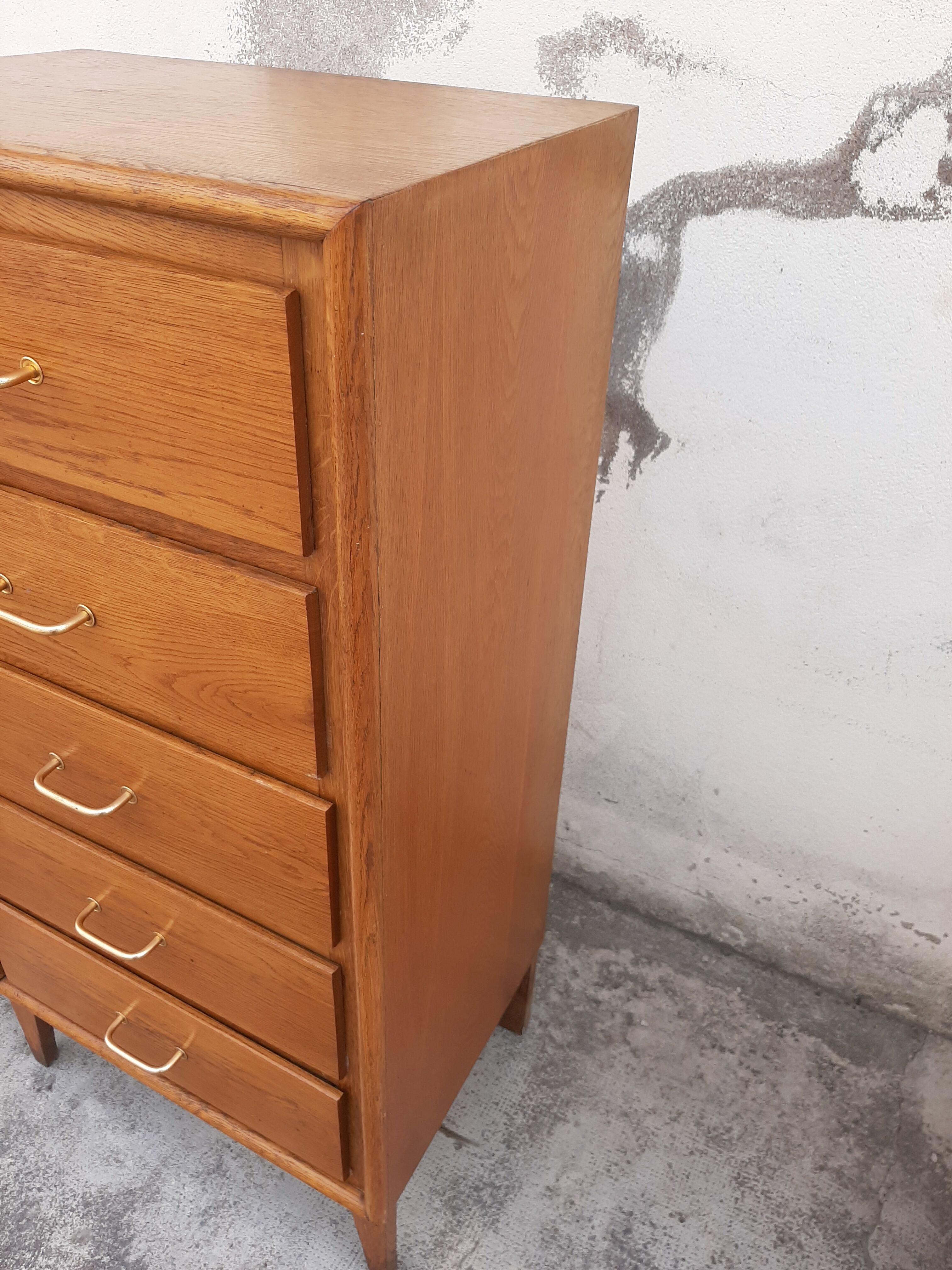 Vintage chiffonnier year 50 in light oak