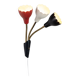 Applique à 3 feux en métal rouge, blanc et noir