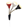 Applique à 3 feux en métal rouge, blanc et noir