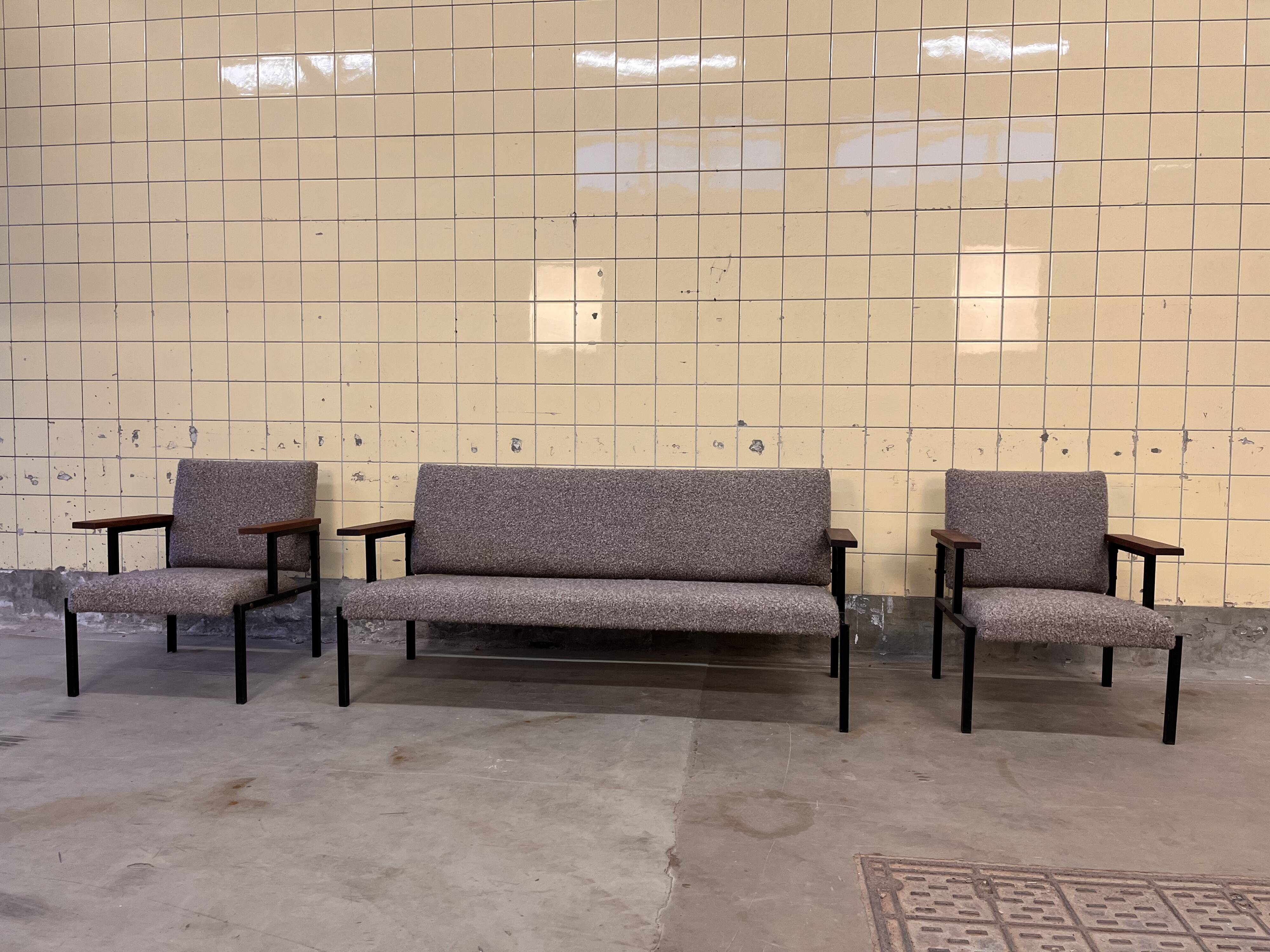 Set of three Belgian sofas