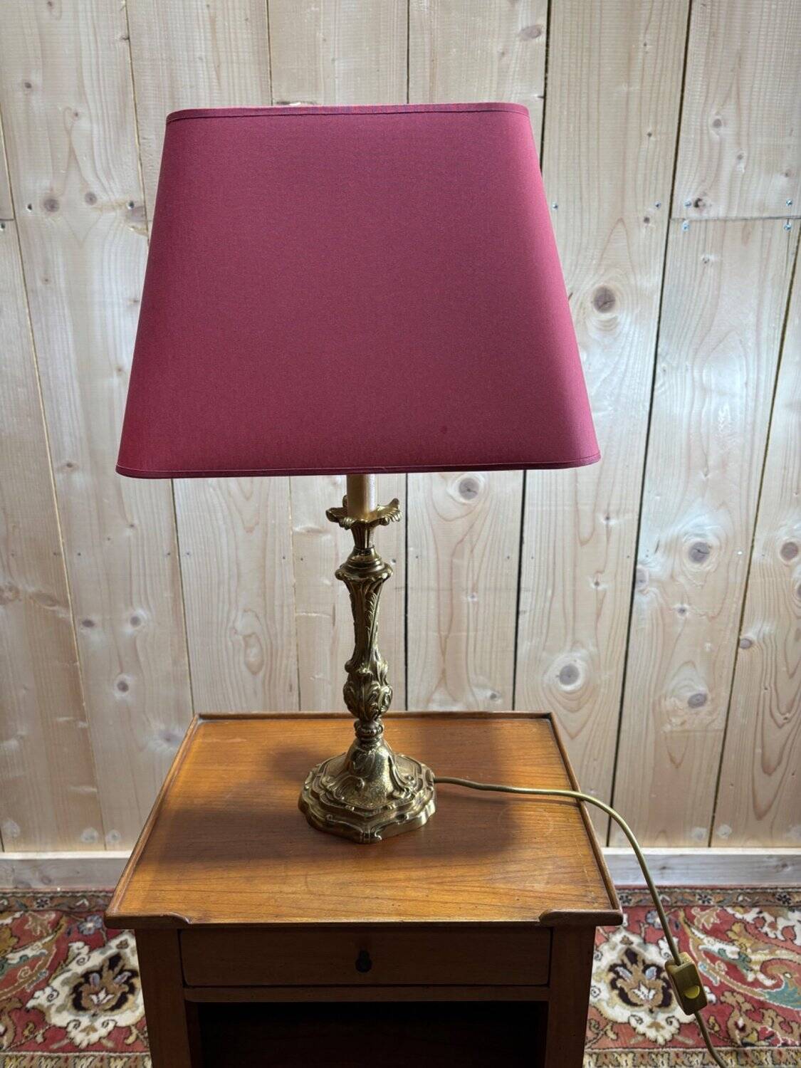 Série de 3 lampes en bronze Louis XV