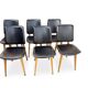 Lot de 6 chaises scandinaves Années 60