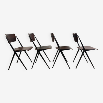 Pyramide Chairs By Wim Rietveld Set Of 4