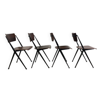 Pyramid Chairs By Wim Rietveld Set Of 4