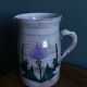 Decorative pitcher with thistle by Etienne Daniel, Vallauris