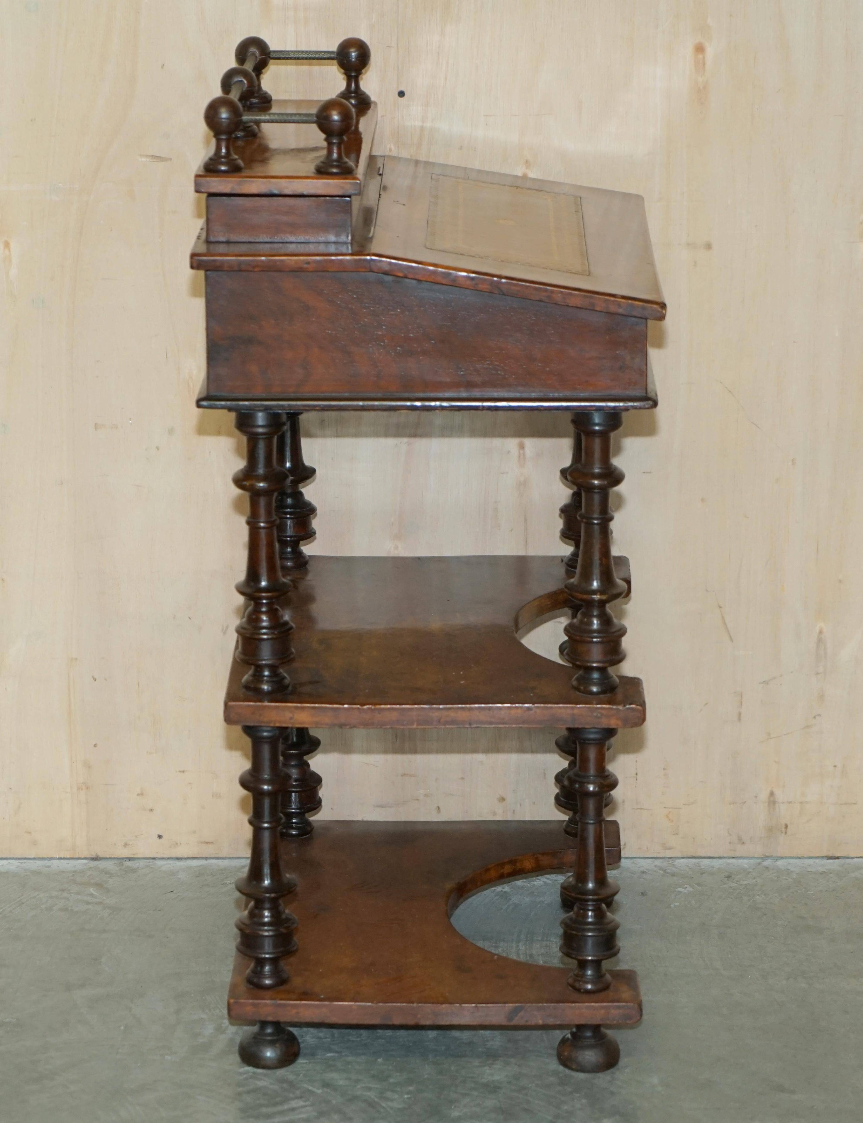 Pair of fully restored antique Davenport desks.