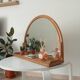 Vintage rattan tablet mirror