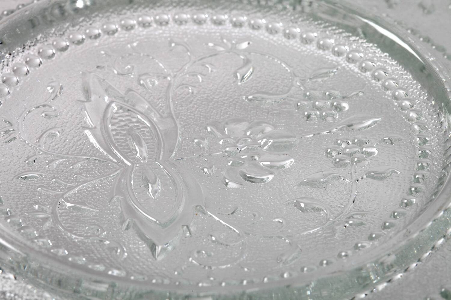 Cibulak Glass Plate: Mid-Century Clear Modern Platter by Pavel Panek/ 1974