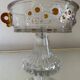 60s crystal glass footed bowl