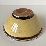Bowl by René Nicole (1885-1960) in glazed terracotta and silver frame Art Deco period