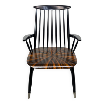 Mid-century Scandinavian design office chair attributed to Ilmari Tapiovaara.