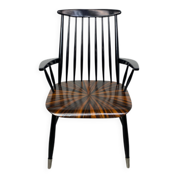 Mid-century Scandinavian design office chair attributed to Ilmari Tapiovaara.