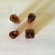 Set of 4 old small glass bottles iodine dye with cap