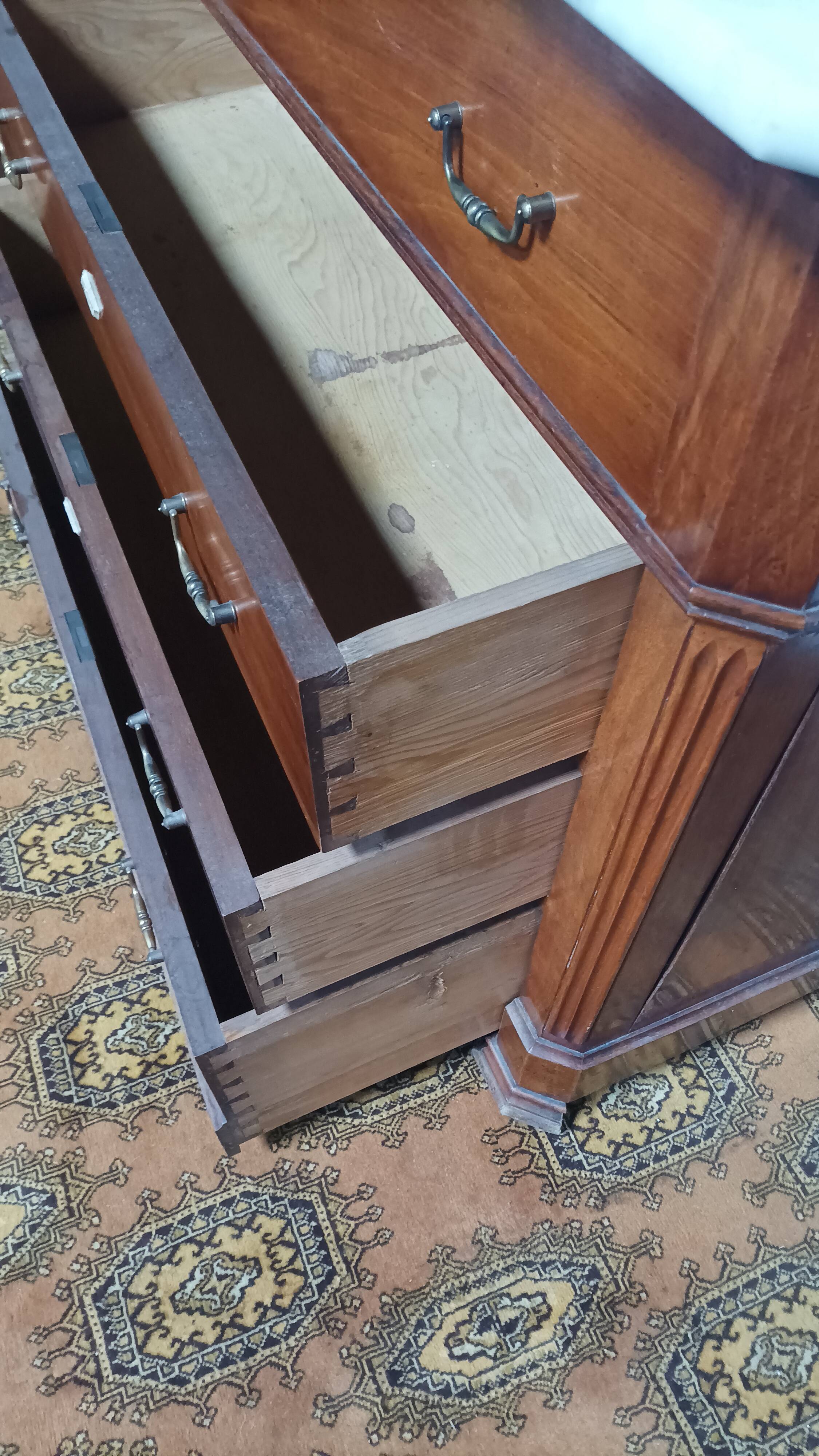 Louis Philippe walnut chest of drawers