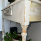 Patinated wooden work table