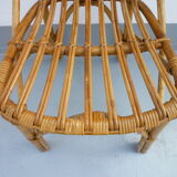 4 rattan chairs 50-60's