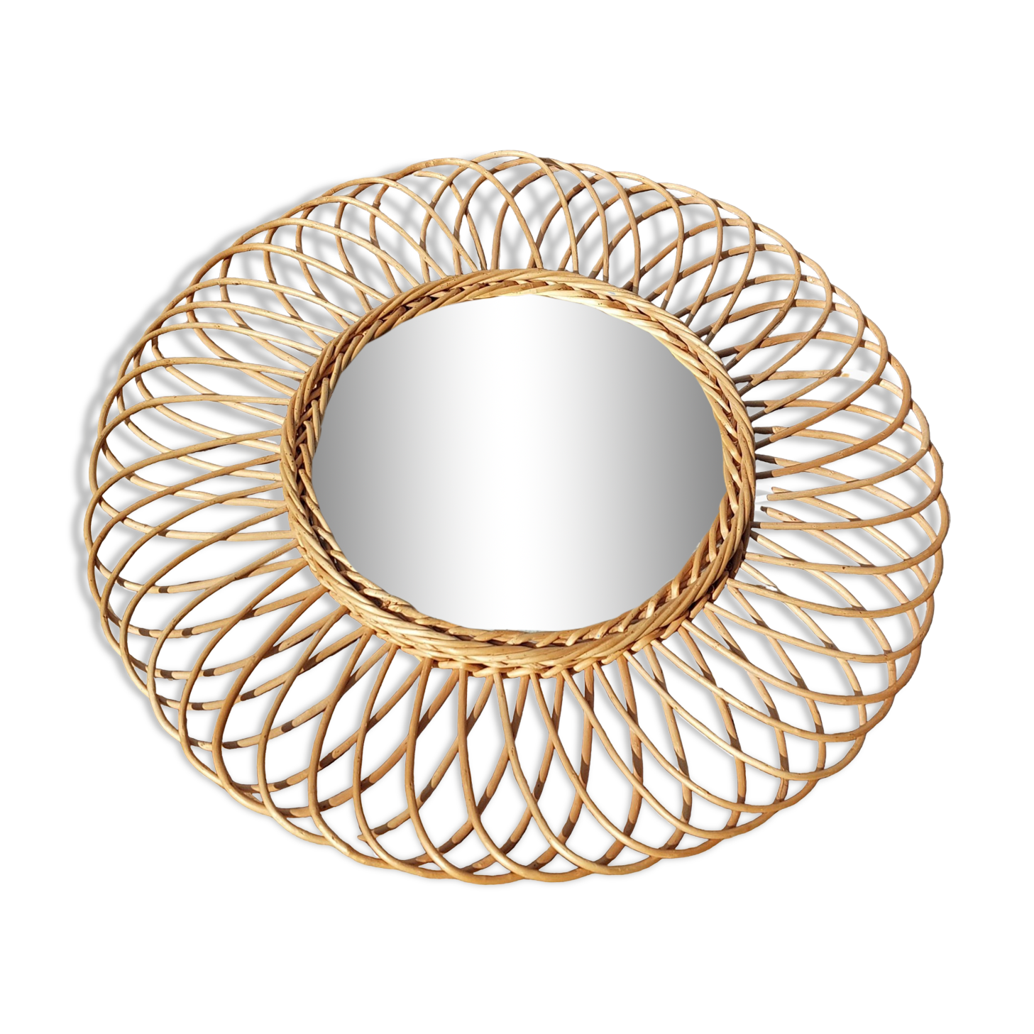 Wicker mirror 49 x 49 cm
