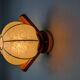 “COCOON” WALL LIGHT, RESIN AND PINE, ITALY, 1970