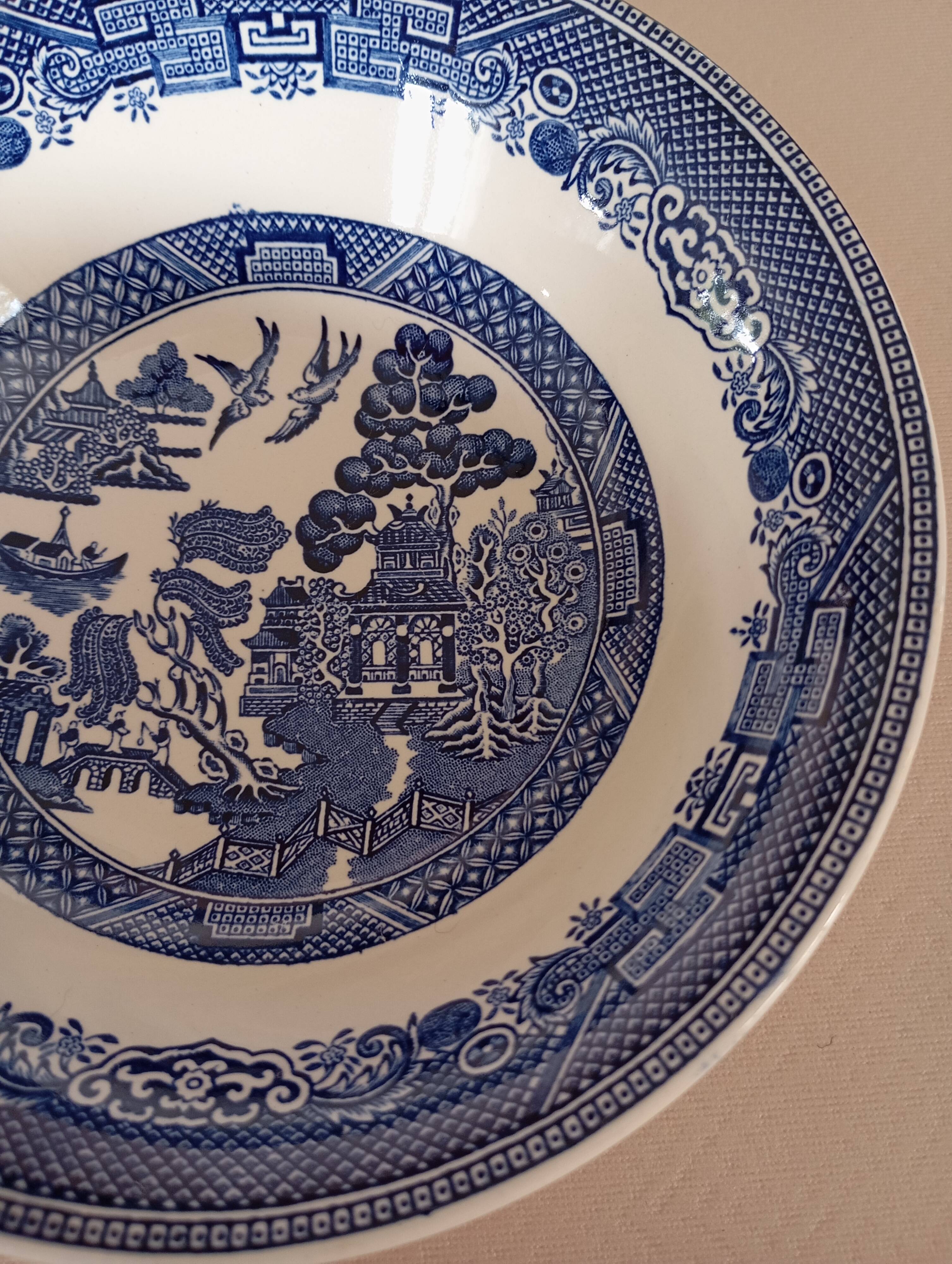 5 English bowls "Willow" Johnson Brothers