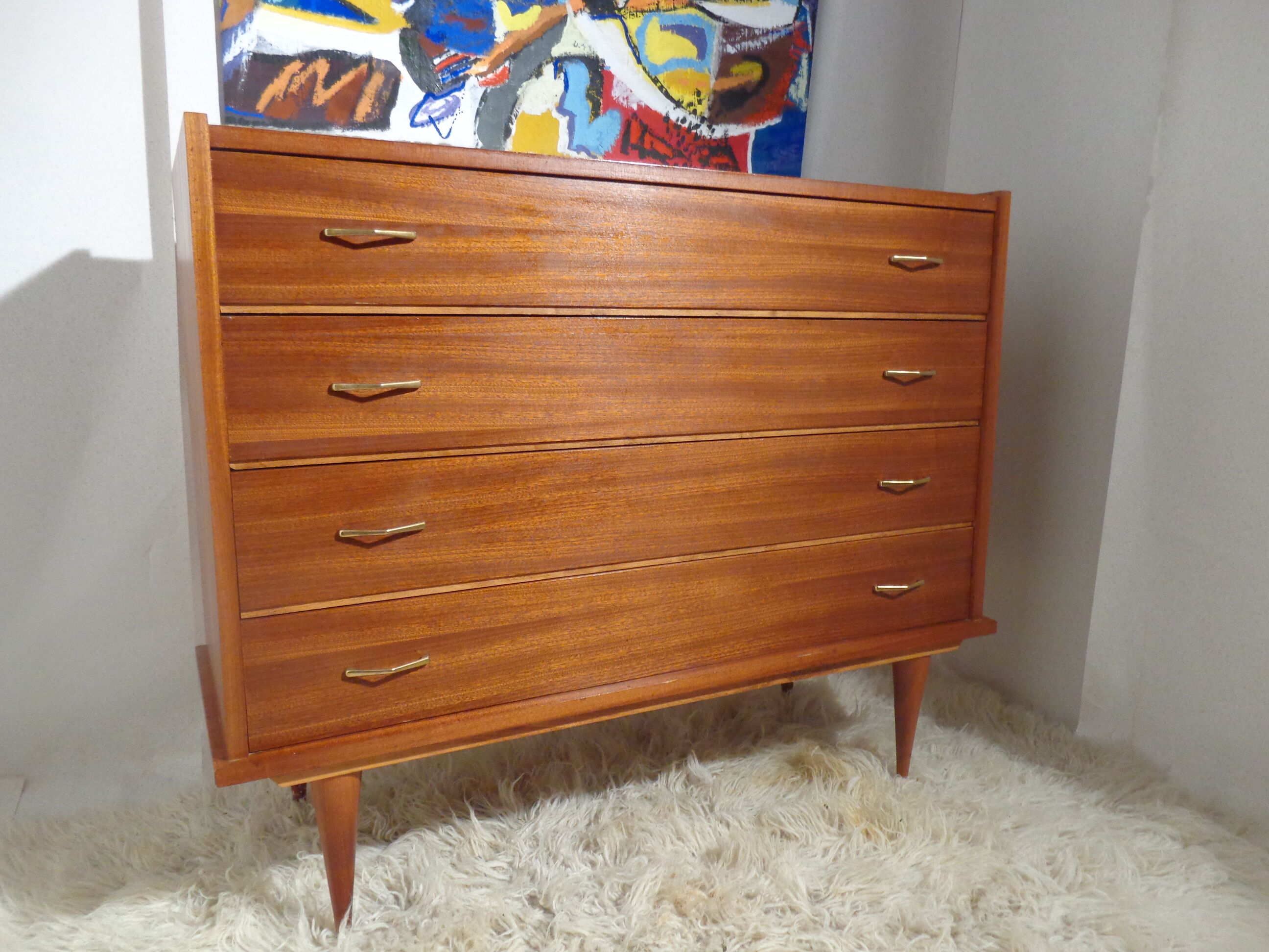 Vintage chest of drawers from the 60s teak