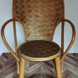 Chaise enfant vintage bois de châtaignier