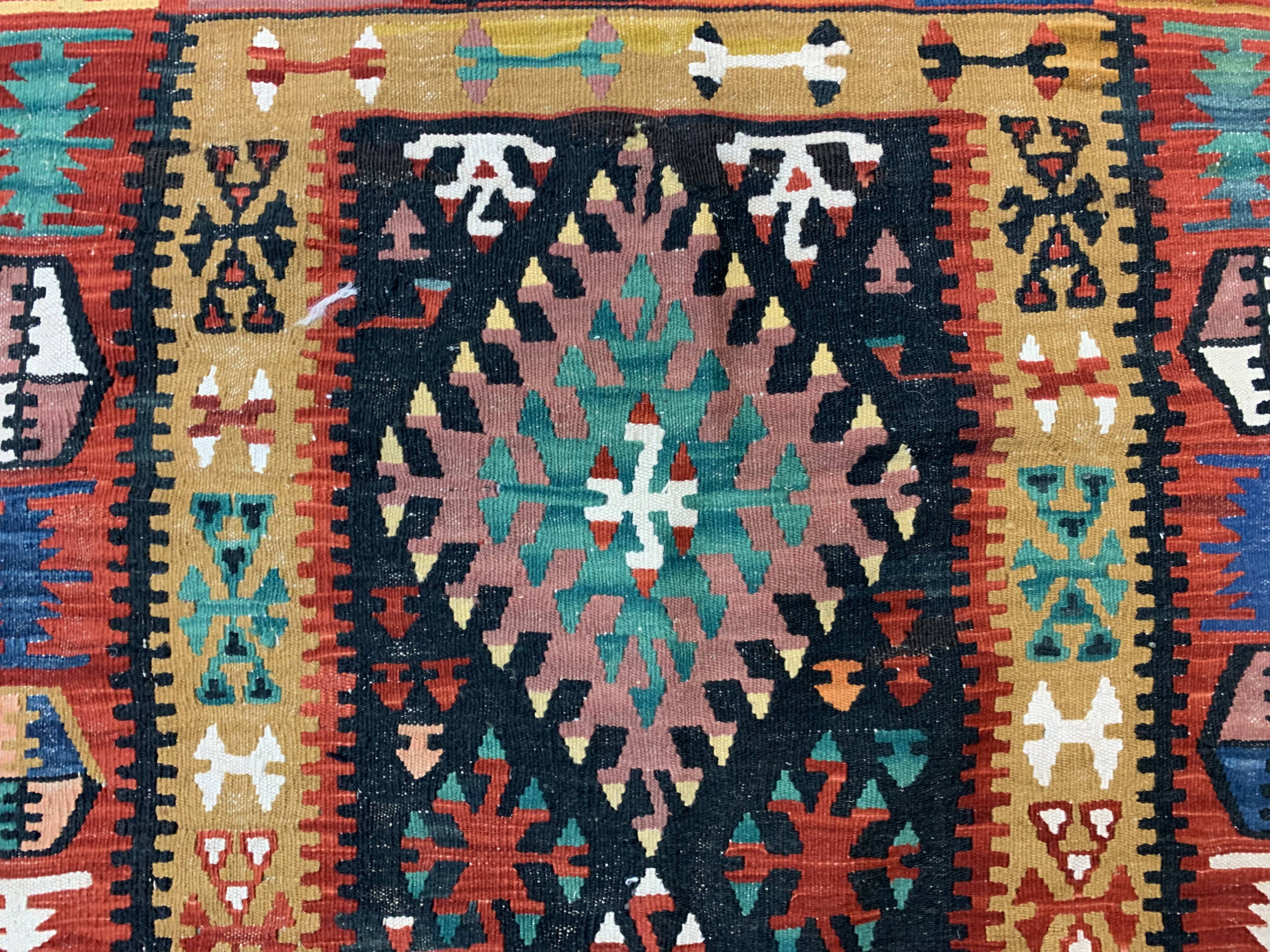 Turkish kilim kelim rug - 188x101 cm