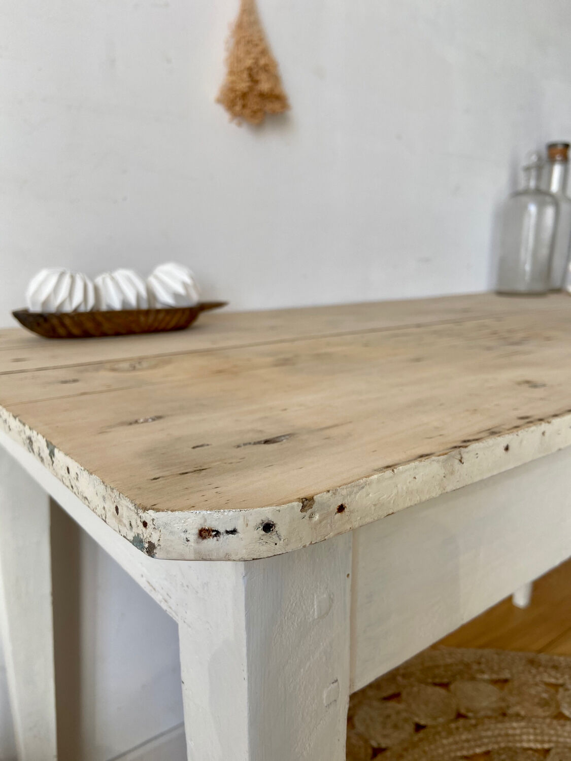 Patinated farmhouse table