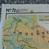 Ancienne carte scolaire N°11 de L'Est de la France